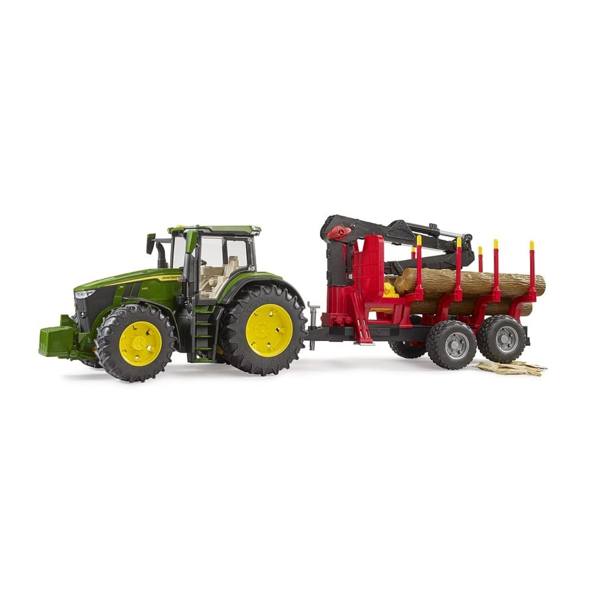 Bruder John Deere 7R 350 with Forestry Trailer