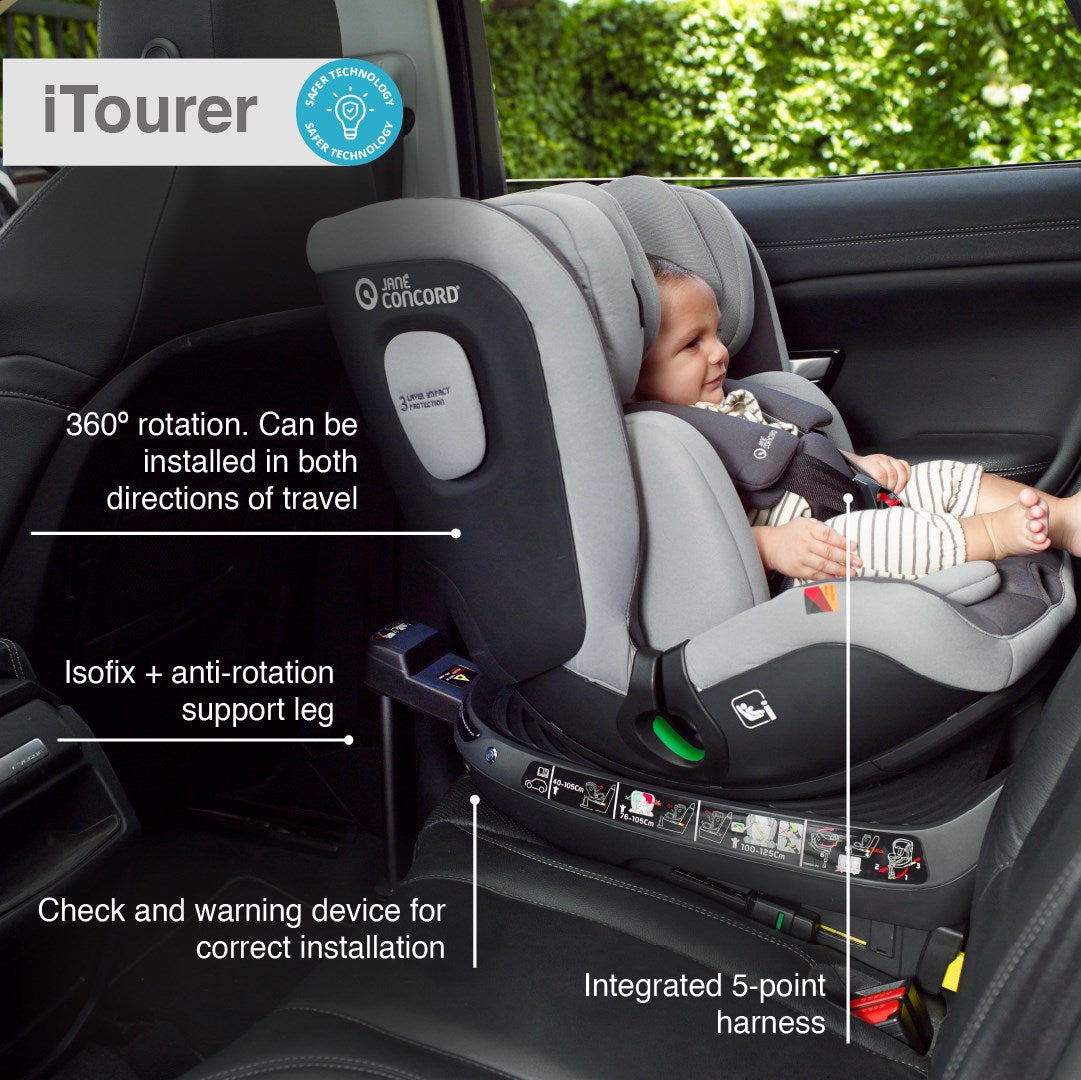 Jane iTourer 360° Swivel i-Size Car Seat, 0-7 Years