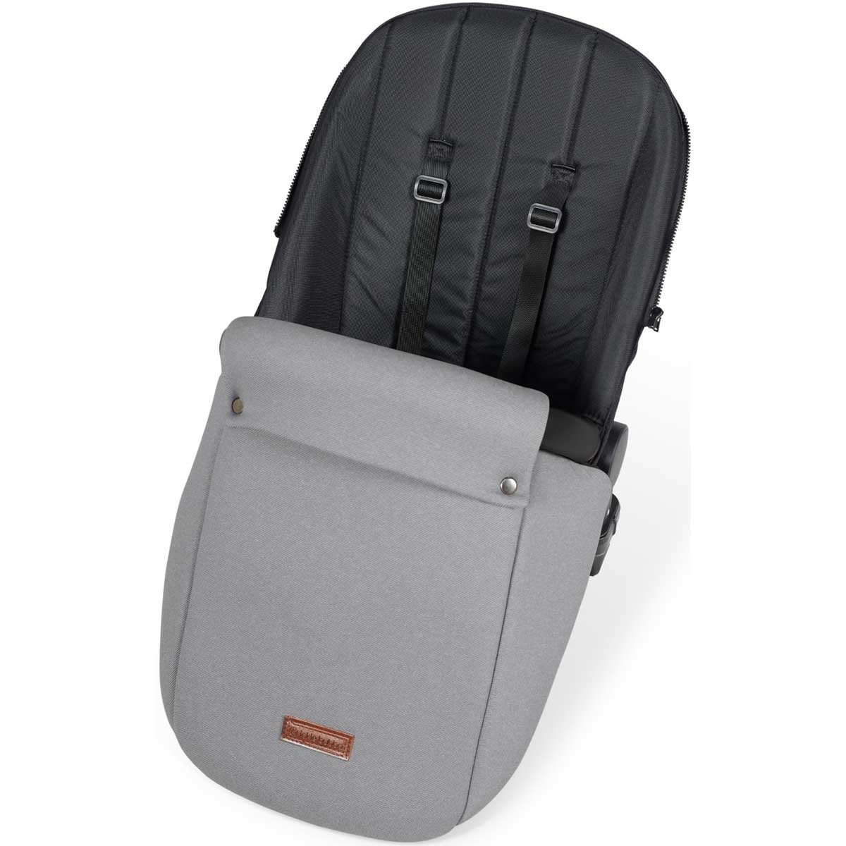Ickle Bubba Stomp Luxe All-in-One Premium i-Size Travel System with ISOFIX Base, Black / Pearl Grey / Black