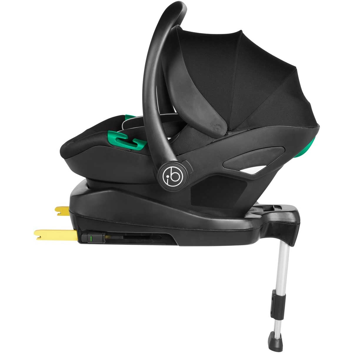 Ickle Bubba Stomp Luxe All-in-One Premium i-Size Travel System with ISOFIX Base, Black / Pearl Grey / Black