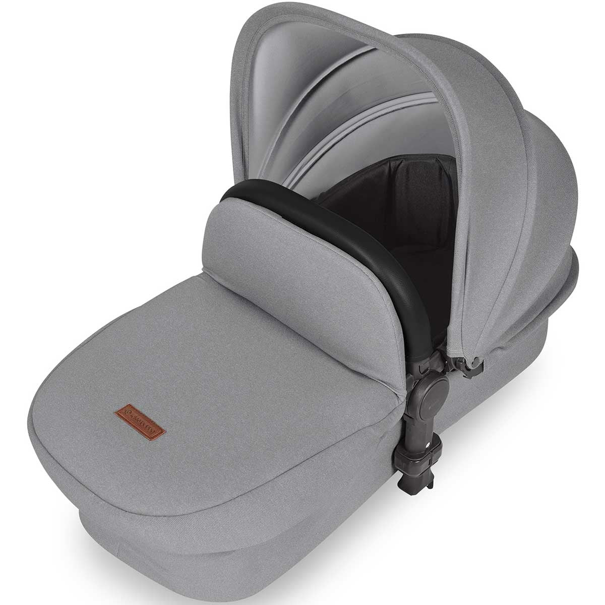 Ickle Bubba Stomp Luxe All-in-One Premium i-Size Travel System with ISOFIX Base, Black / Pearl Grey / Black