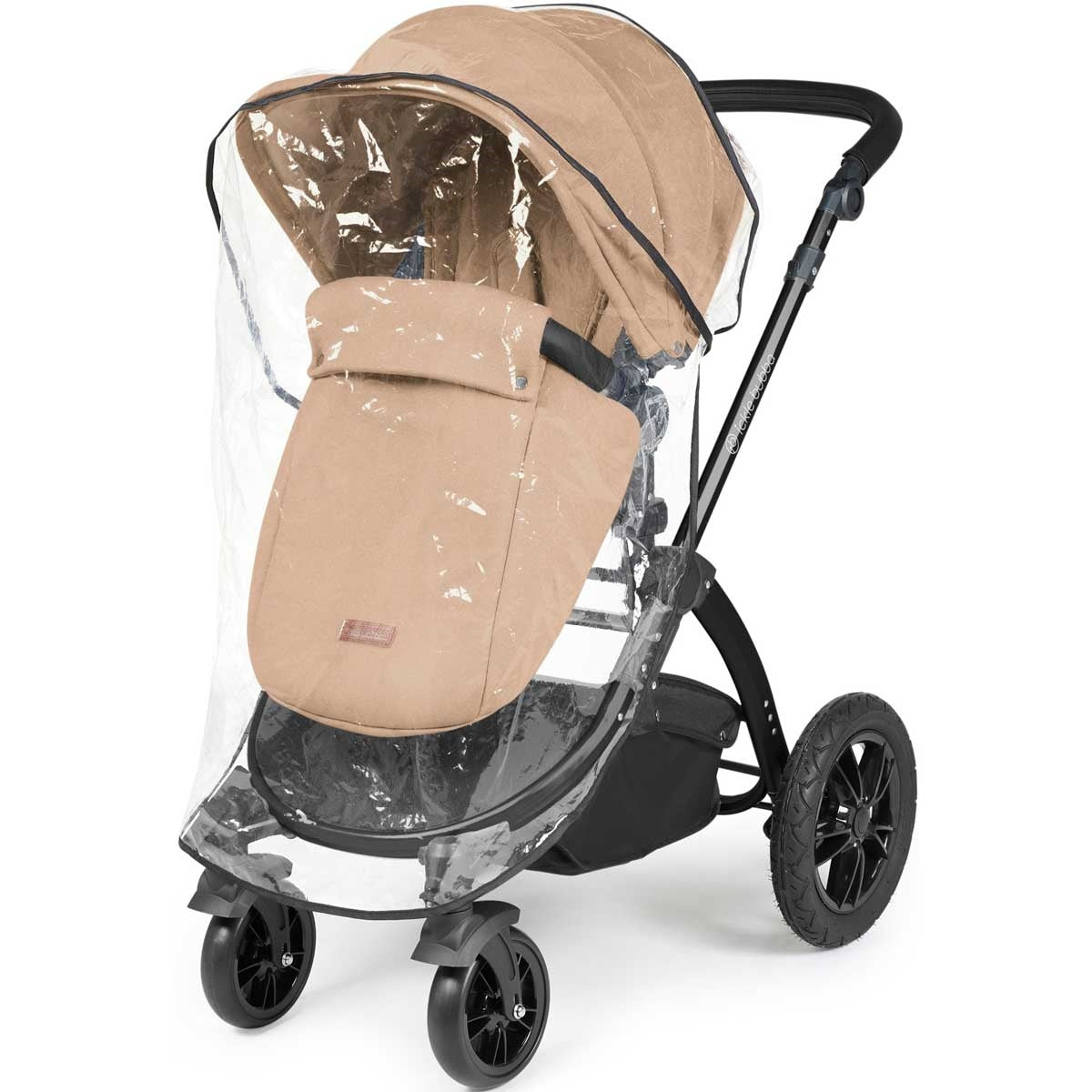 Ickle Bubba Stomp Luxe All-in-One Premium i-Size Travel System with ISOFIX Base, Black / Desert / Black