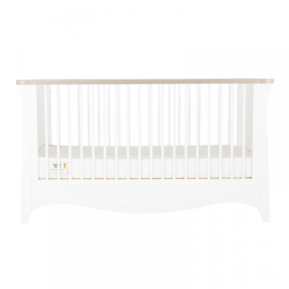 CuddleCo Clara Cot Bed, White/Ash