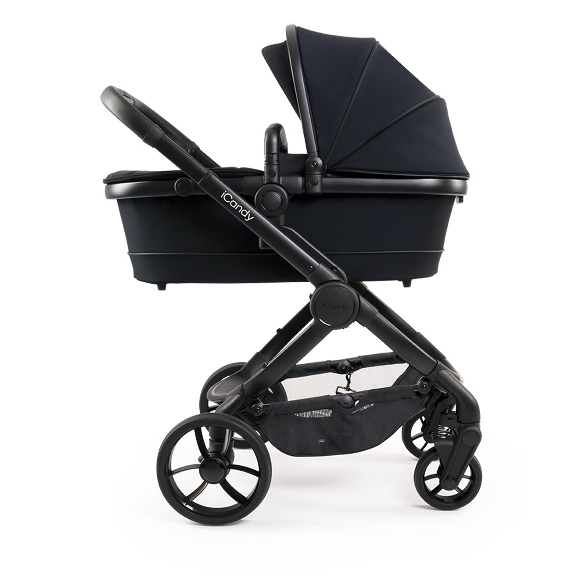 iCandy Peach 7 Premium iSize Travel System & Starter Nursery Bundle including Isofix Base, Black Edition