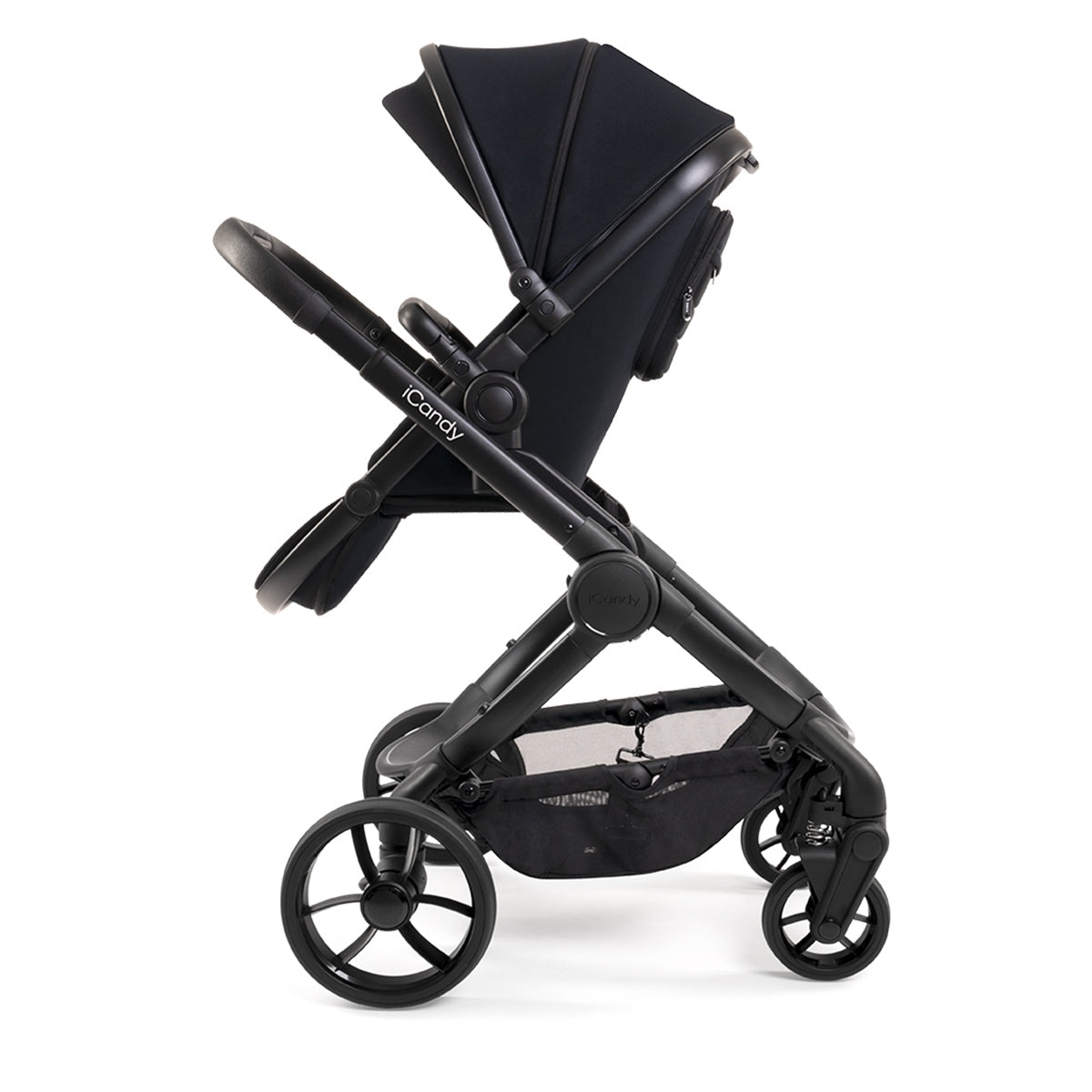 iCandy Peach 7 Premium iSize Travel System & Starter Nursery Bundle including Isofix Base, Black Edition