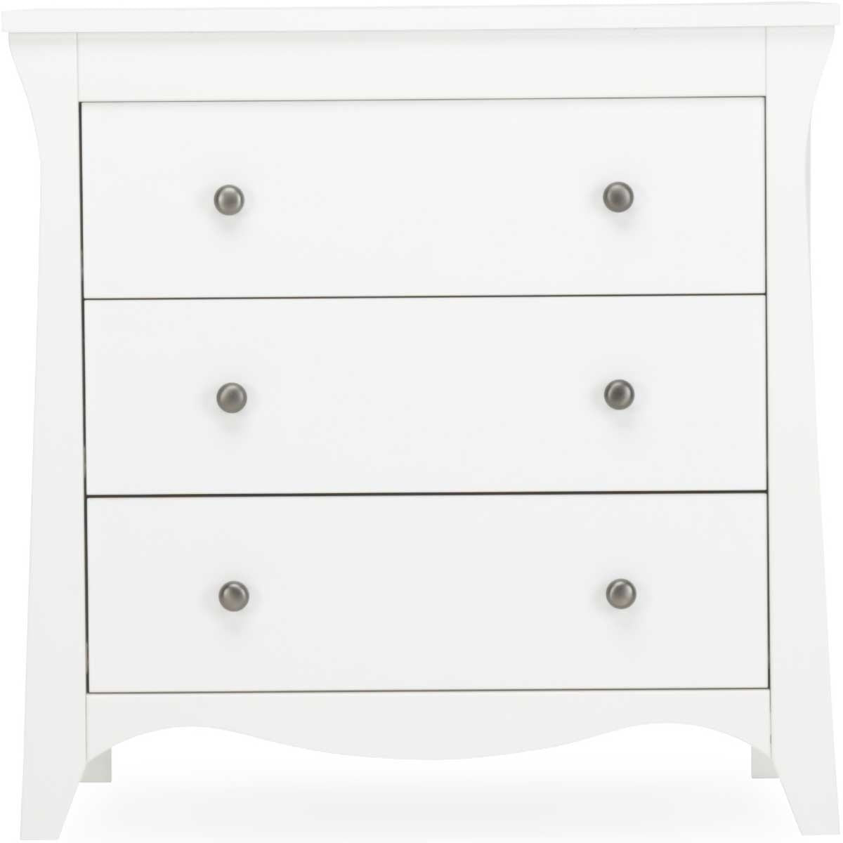 CuddleCo Clara 3 Drawer Dresser & Changer, White