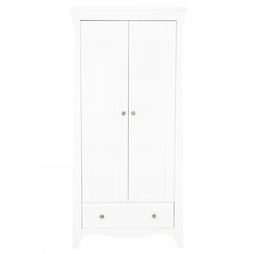 CuddleCo Clara 2 Door Double Wardrobe, White
