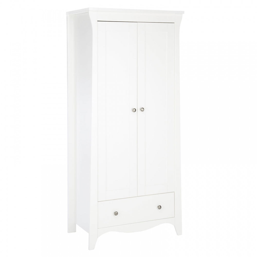 CuddleCo Clara 2 Door Double Wardrobe, White