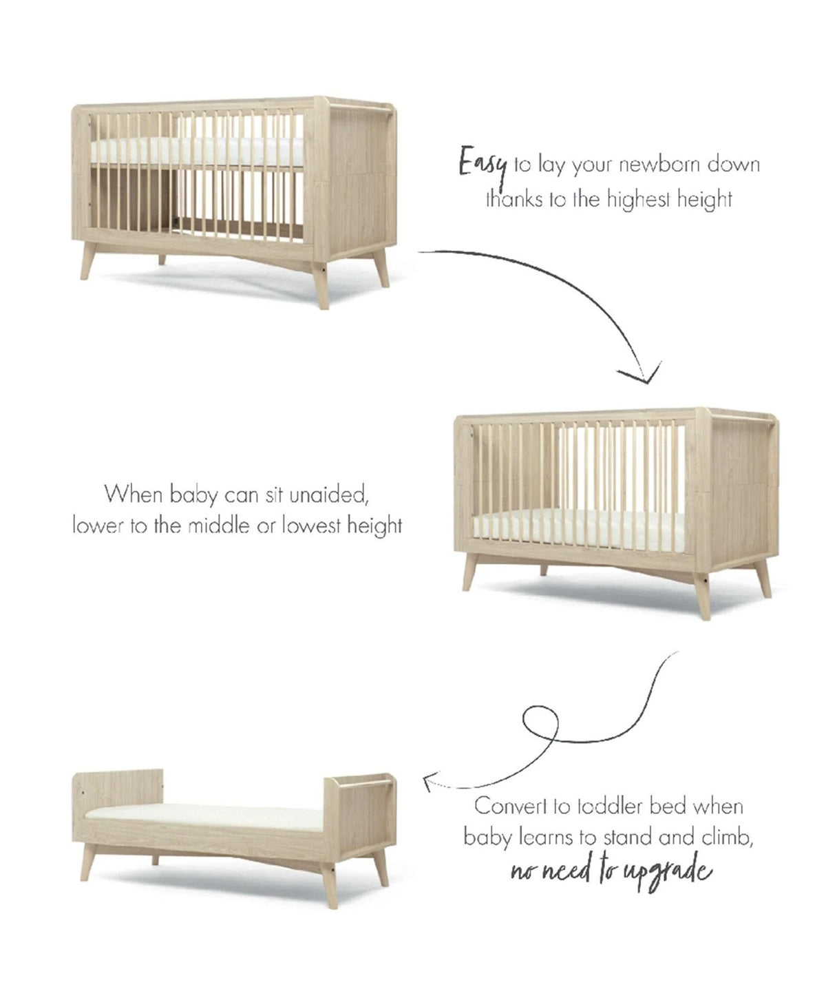 Mamas & Papas Coxley 3 Piece Furniture Set (Cot Bed, Dresser Changer & Wardrobe)