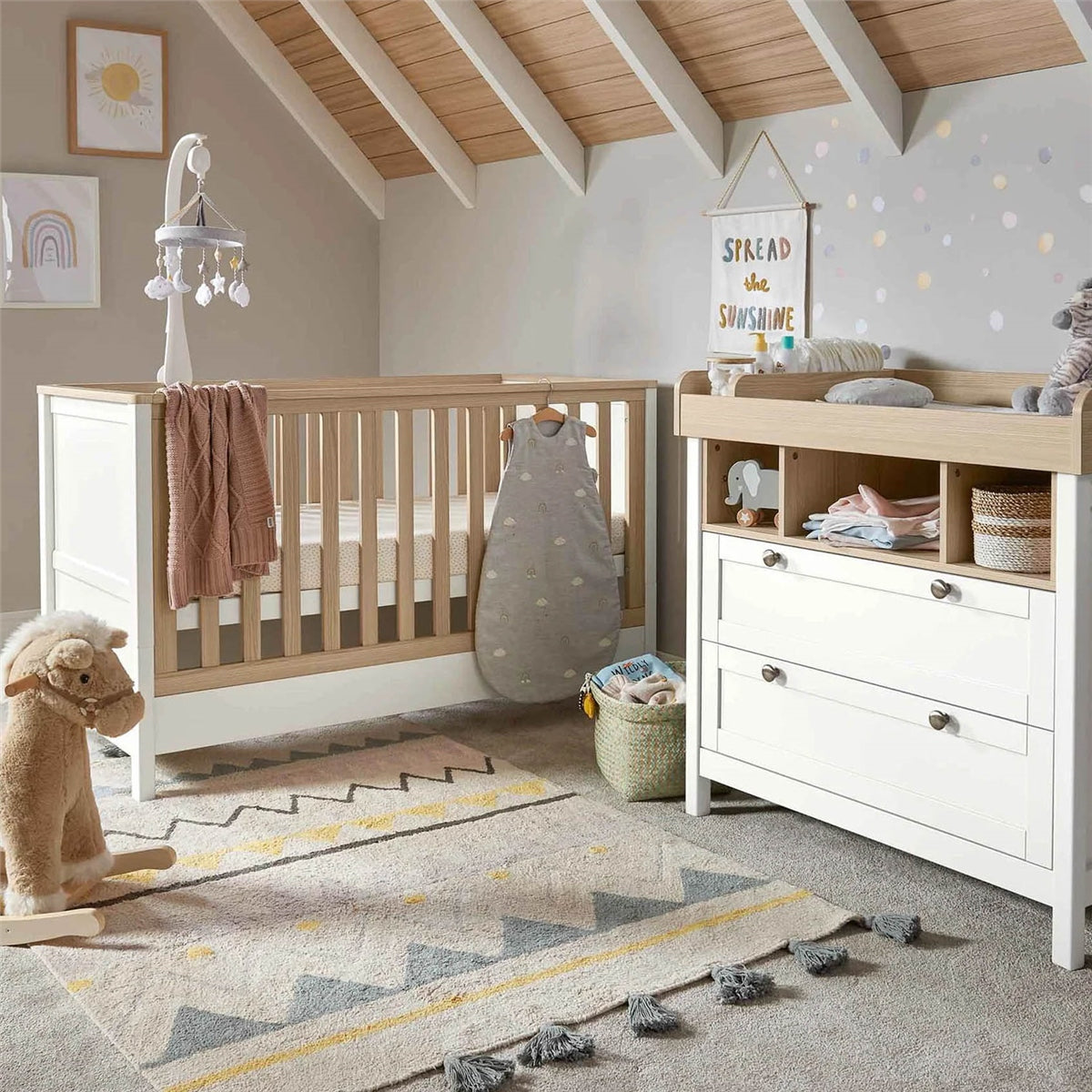 Mamas & Papas Harwell 2 Piece Furniture Set (Cot Bed & Dresser Changer)