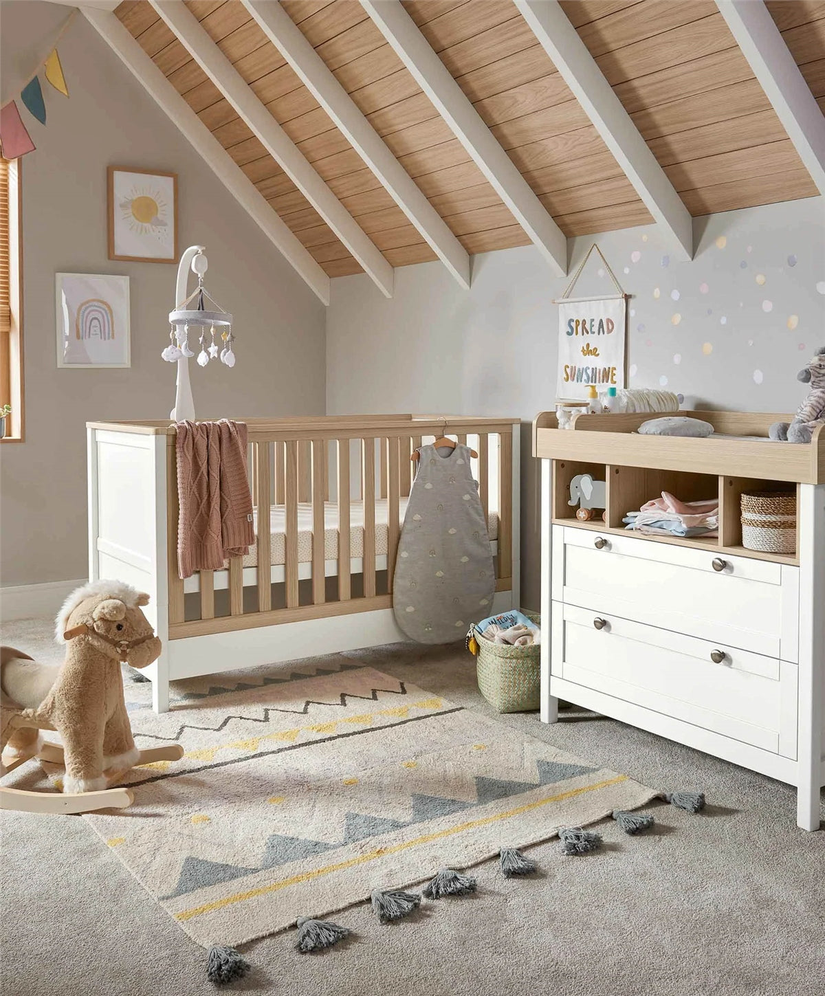 Mamas & Papas Harwell 3 Piece Furniture Range (Cot Bed, Dresser Changer & Wardrobe)