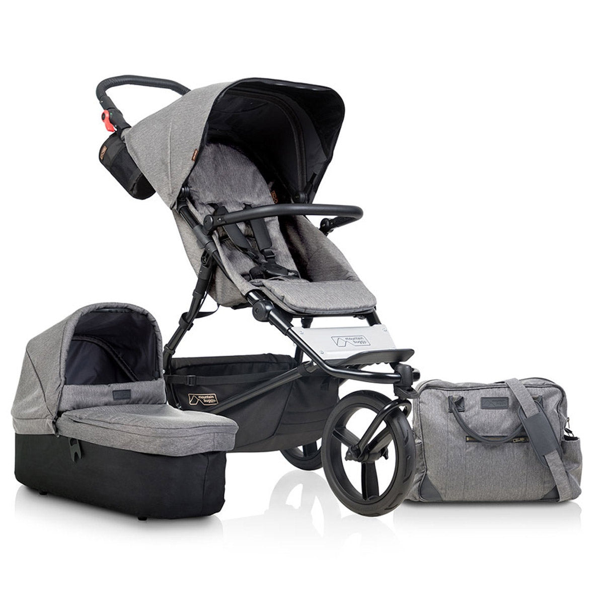 Mountain Buggy Jungle Pushchair + Carrycot Luxury Collection, Herringbone