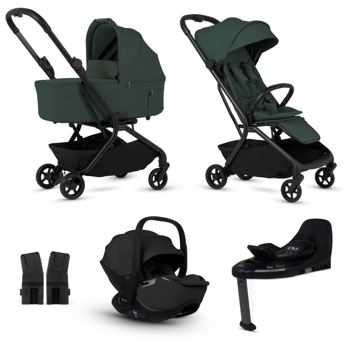 Silver Cross Nia Compact Travel System with Glide 360 Car Seat & Base