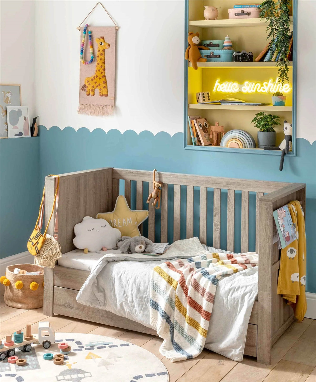 Mamas & Papas Franklin 3 Piece Cot Bed Range with Dresser and Double Wardrobe