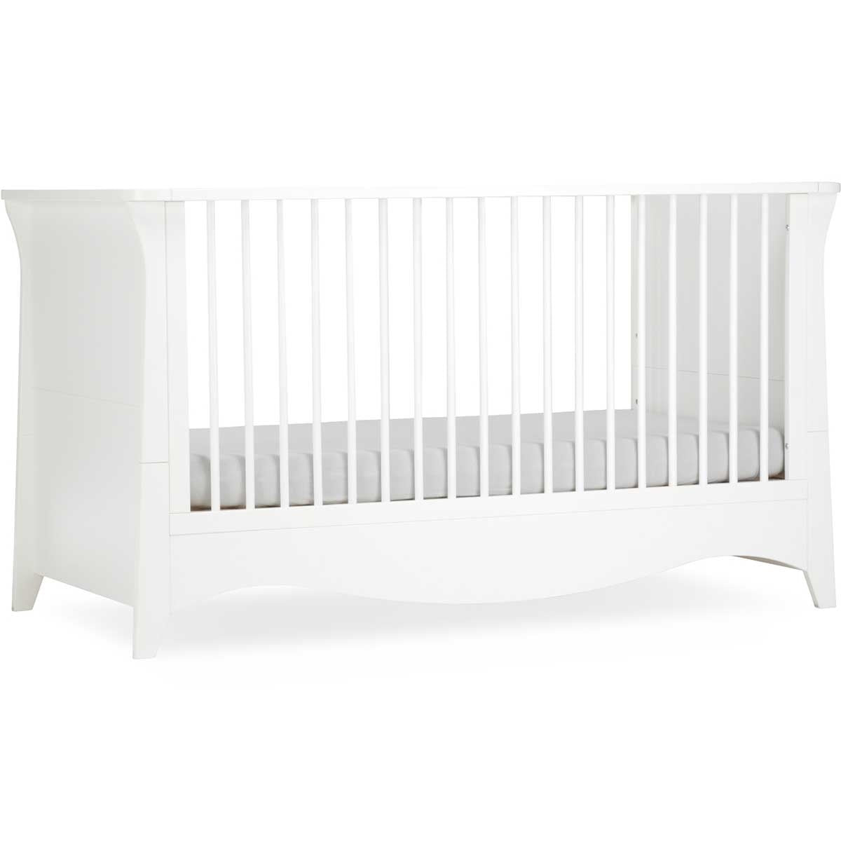 CuddleCo Clara 2 Piece Nursery Furniture Set (Cot Bed & Dresser) - White