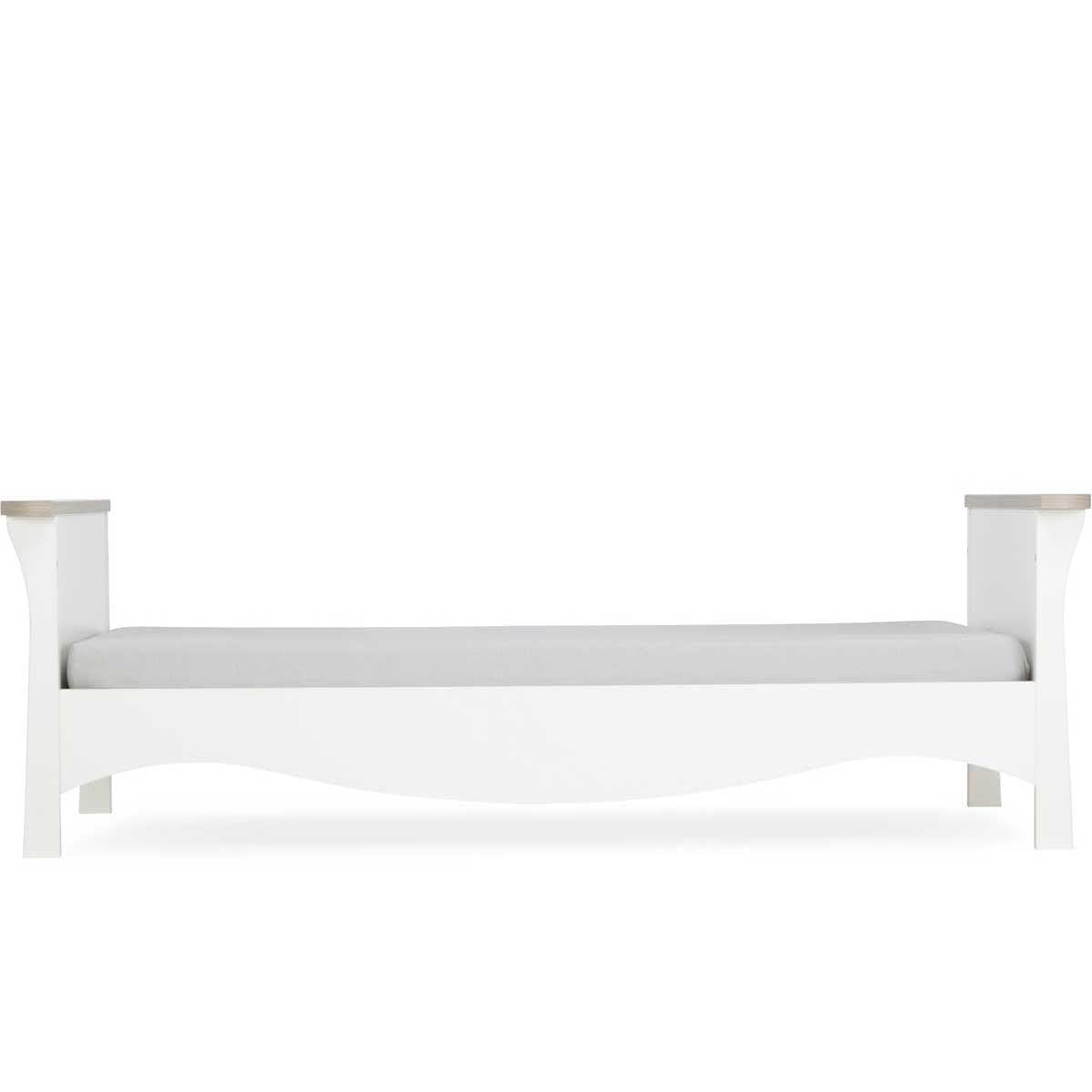 CuddleCo Clara 2 Piece Nursery Furniture Set (Cot Bed & Dresser) - White/Ash