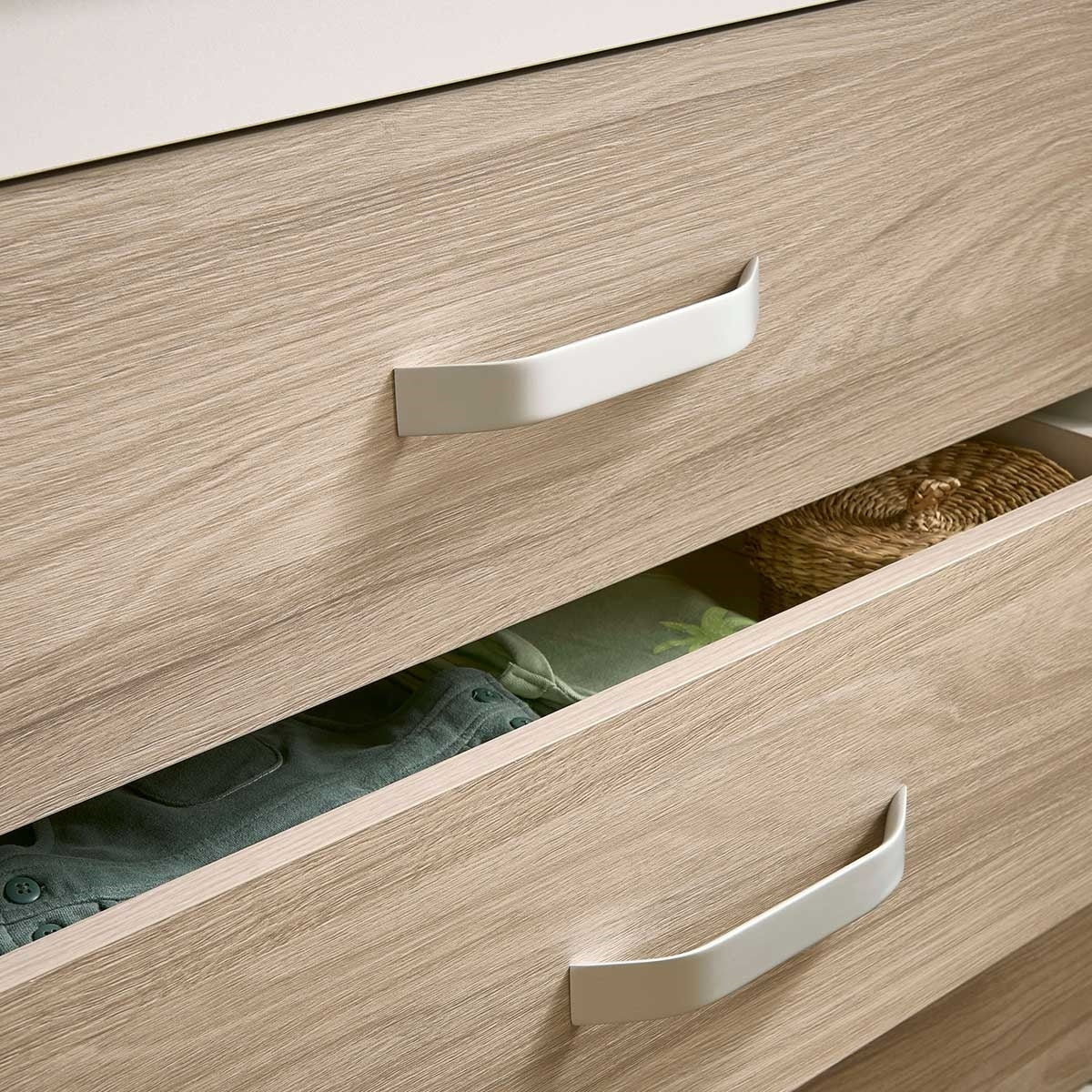 CuddleCo Ada 2 Piece Nursery Furniture Set, White/Ash