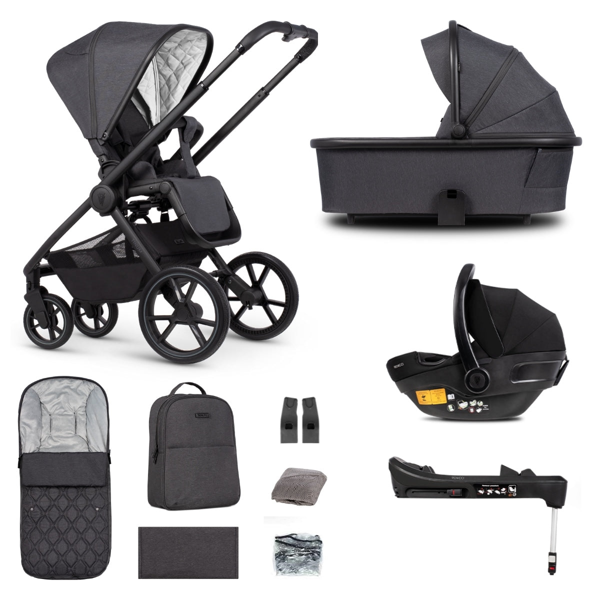 Venicci Tinum Edge 3in1 + Isofix Base Complete Travel System Bundle