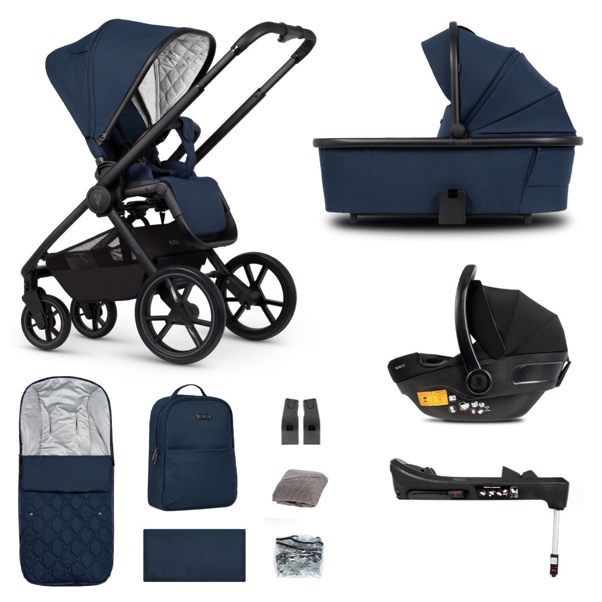 Venicci Tinum Edge 3in1 + Isofix Base Complete Travel System Bundle