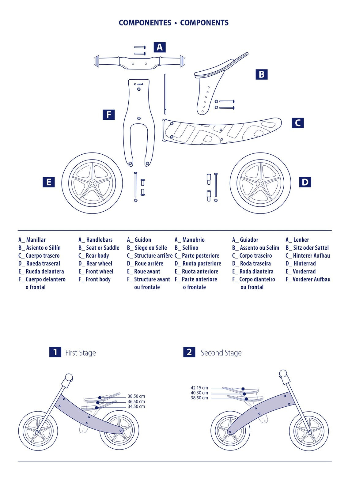 Jane Babycle Wooden Balance Bike for 2 years+