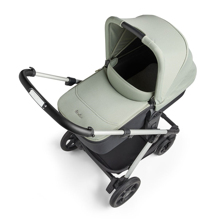 Silver Cross Tide 3-in-1 Dream Travel System + Free Accessories Pack Bundle, Sage on Silver
