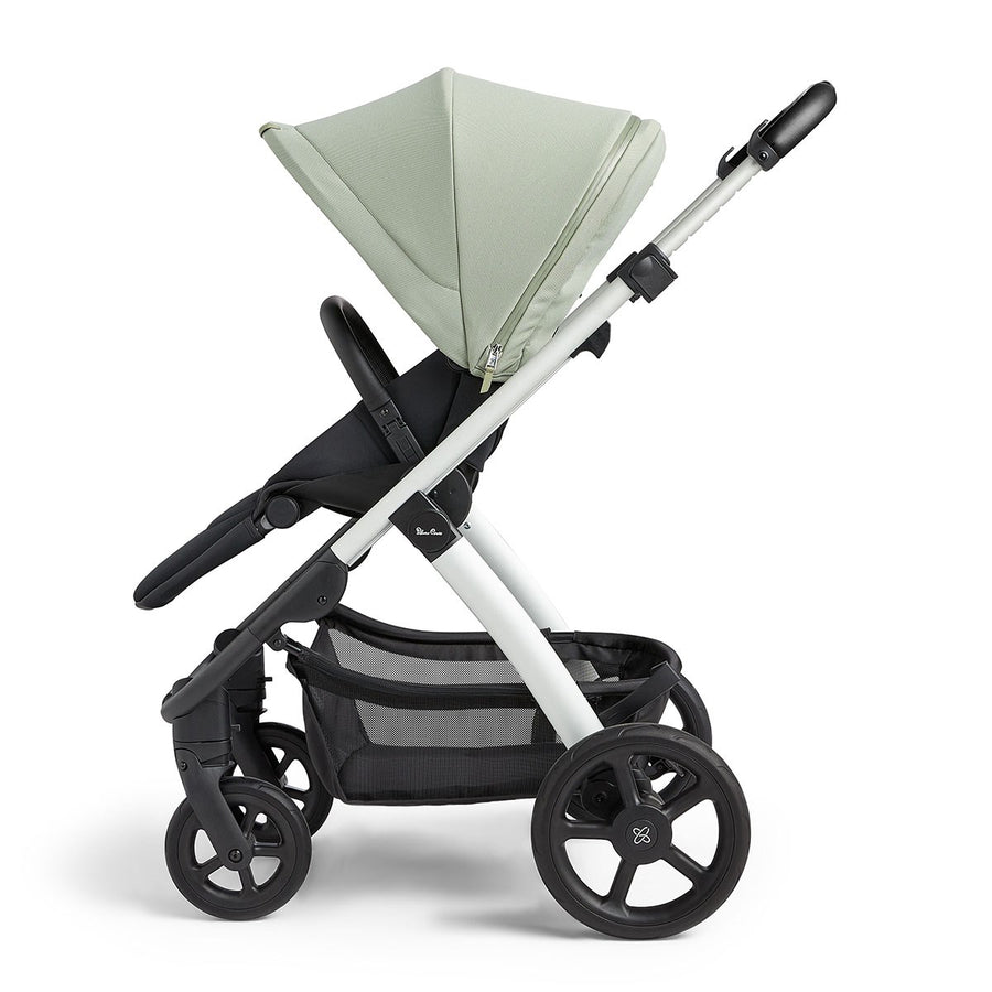 Silver Cross Tide 3-in-1 Dream Travel System + Free Accessories Pack Bundle, Sage on Silver
