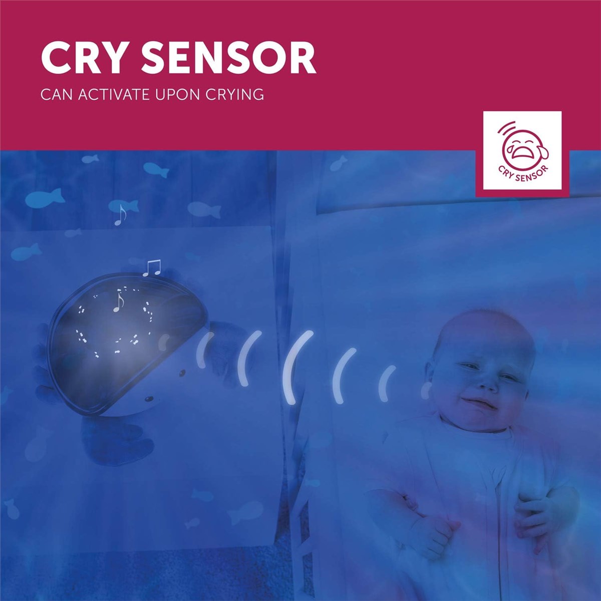 Zazu Cody The Crab - Ocean Projector with Moving Projection and Soothing melodies