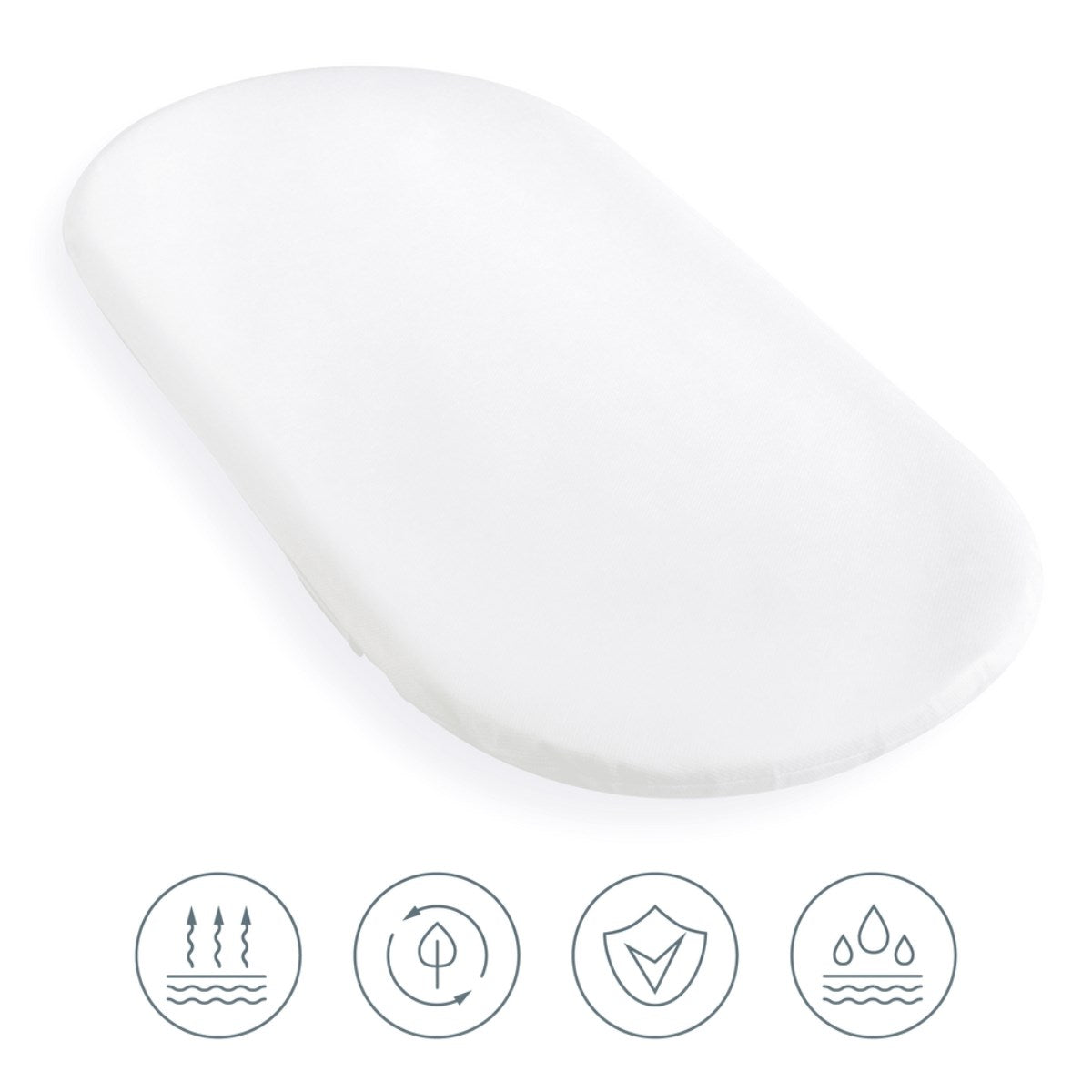 Clair De Lune Hypo-allergenic Moses Basket Mattress 65 x 28cm