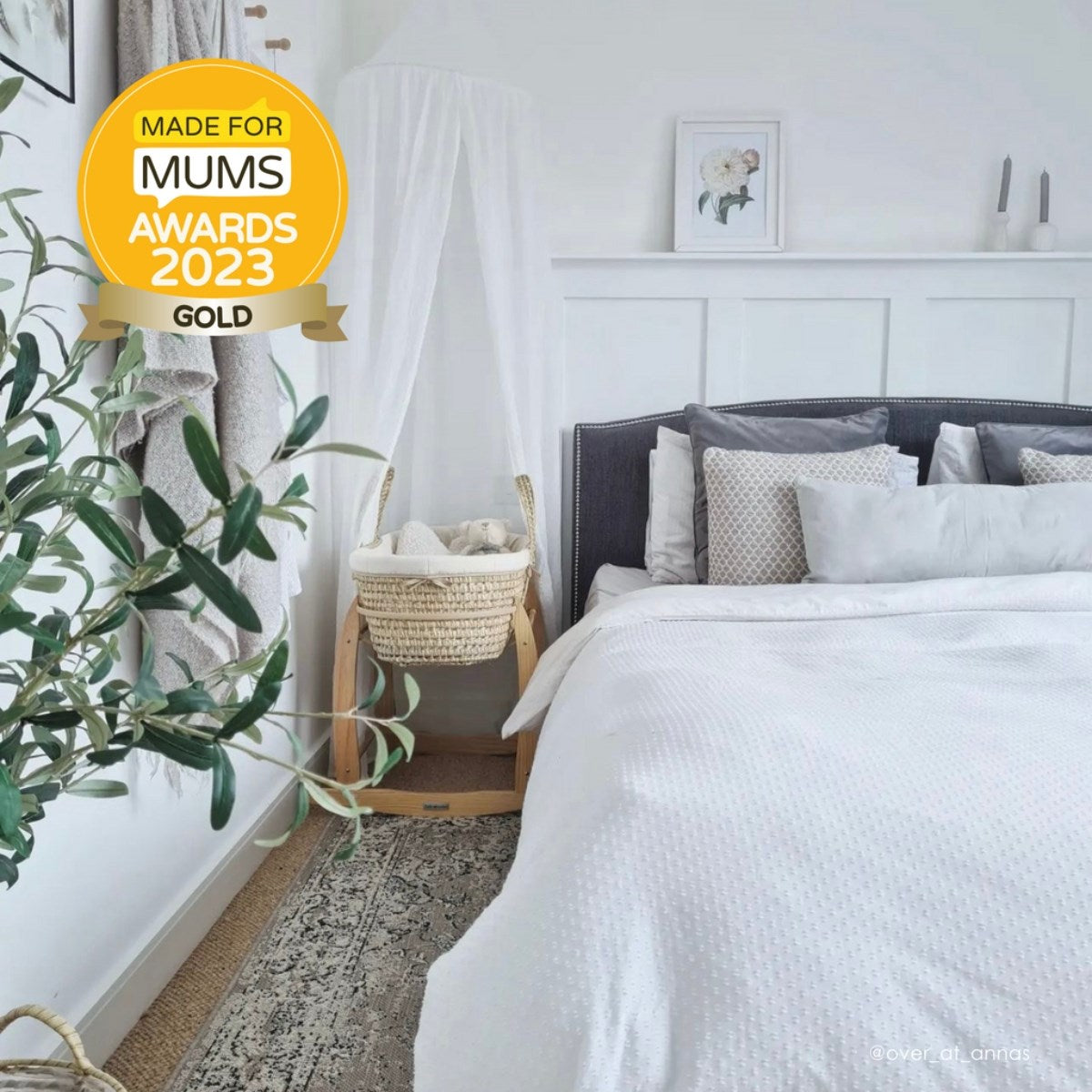 Clair De Lune Organic Palm Moses Basket