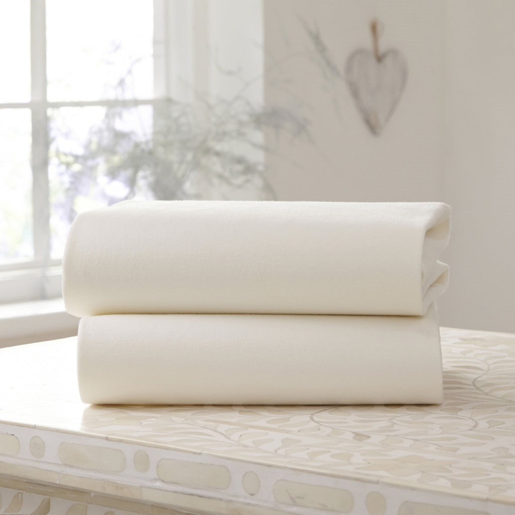 Clair De Lune 2 Pack Fitted Cotton Moses Basket Sheets