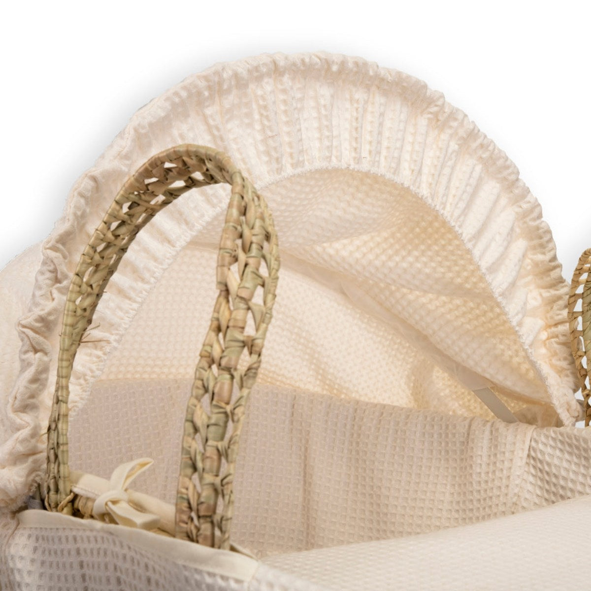 Clair De Lune Waffle Palm Moses Basket