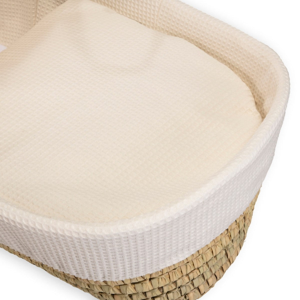 Clair De Lune Waffle Palm Moses Basket