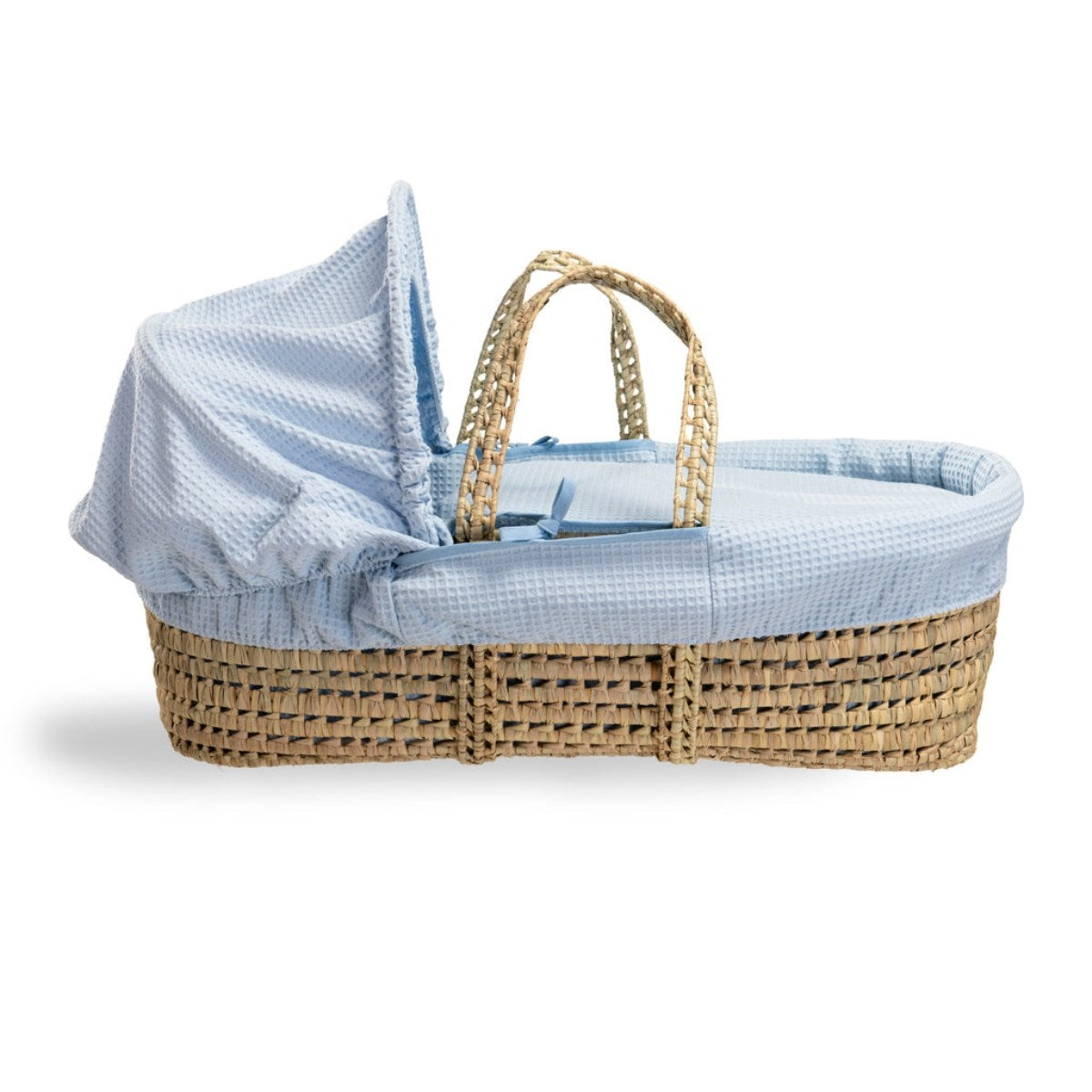 Clair De Lune Waffle Palm Moses Basket