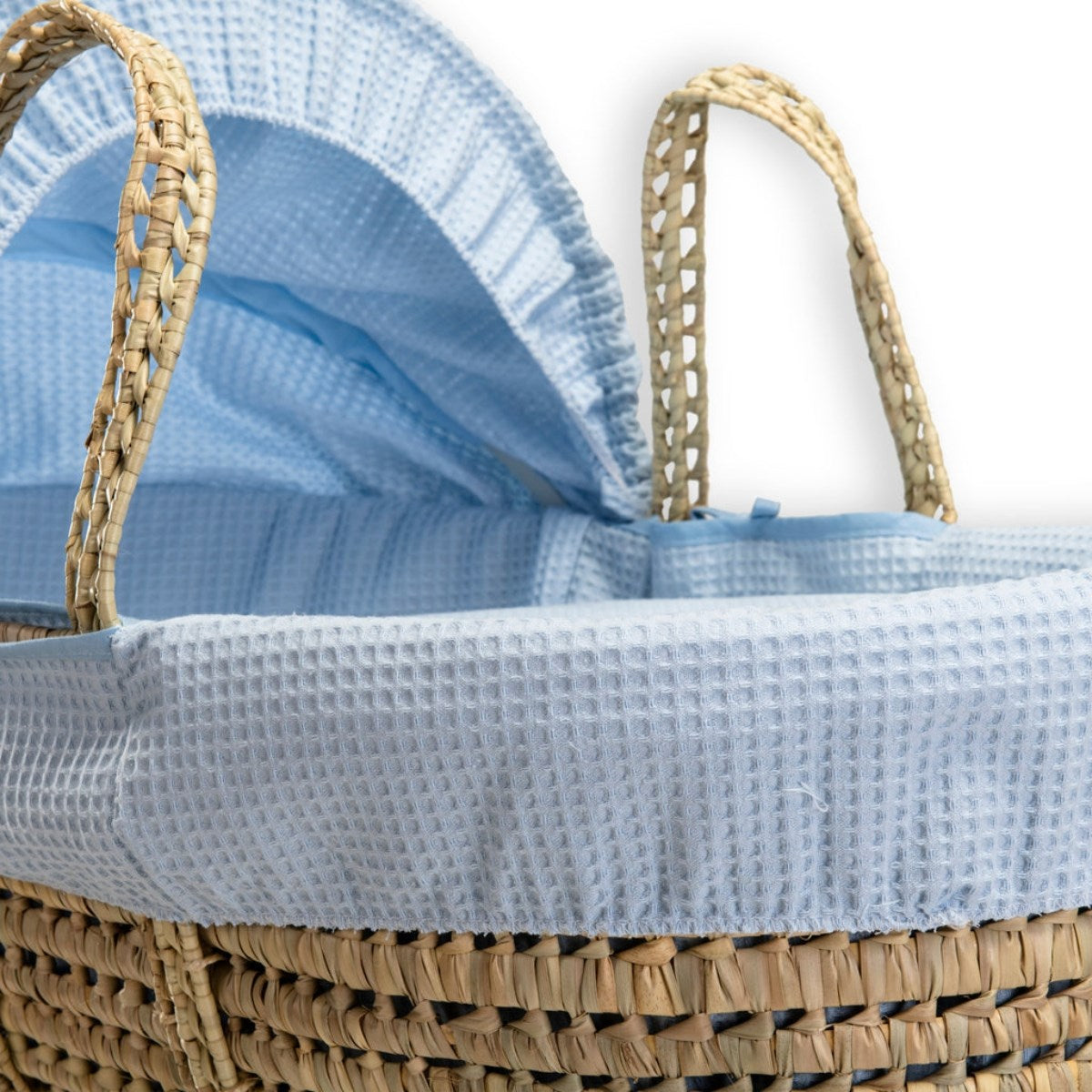 Clair De Lune Waffle Palm Moses Basket