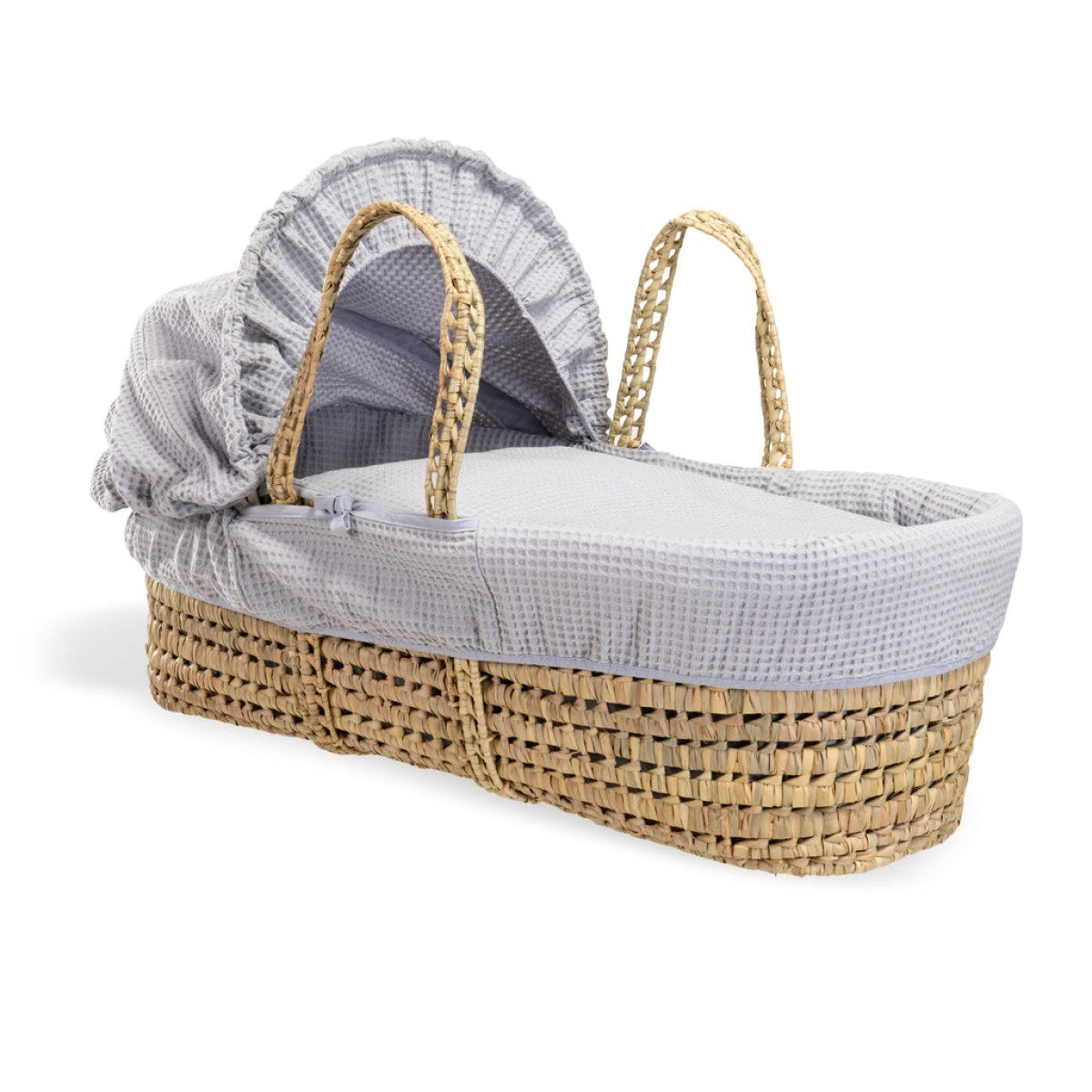 Clair De Lune Waffle Palm Moses Basket
