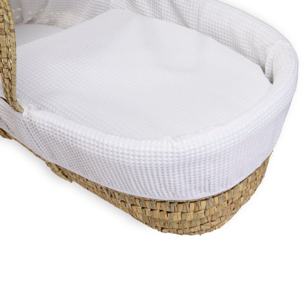 Clair De Lune Waffle Palm Moses Basket