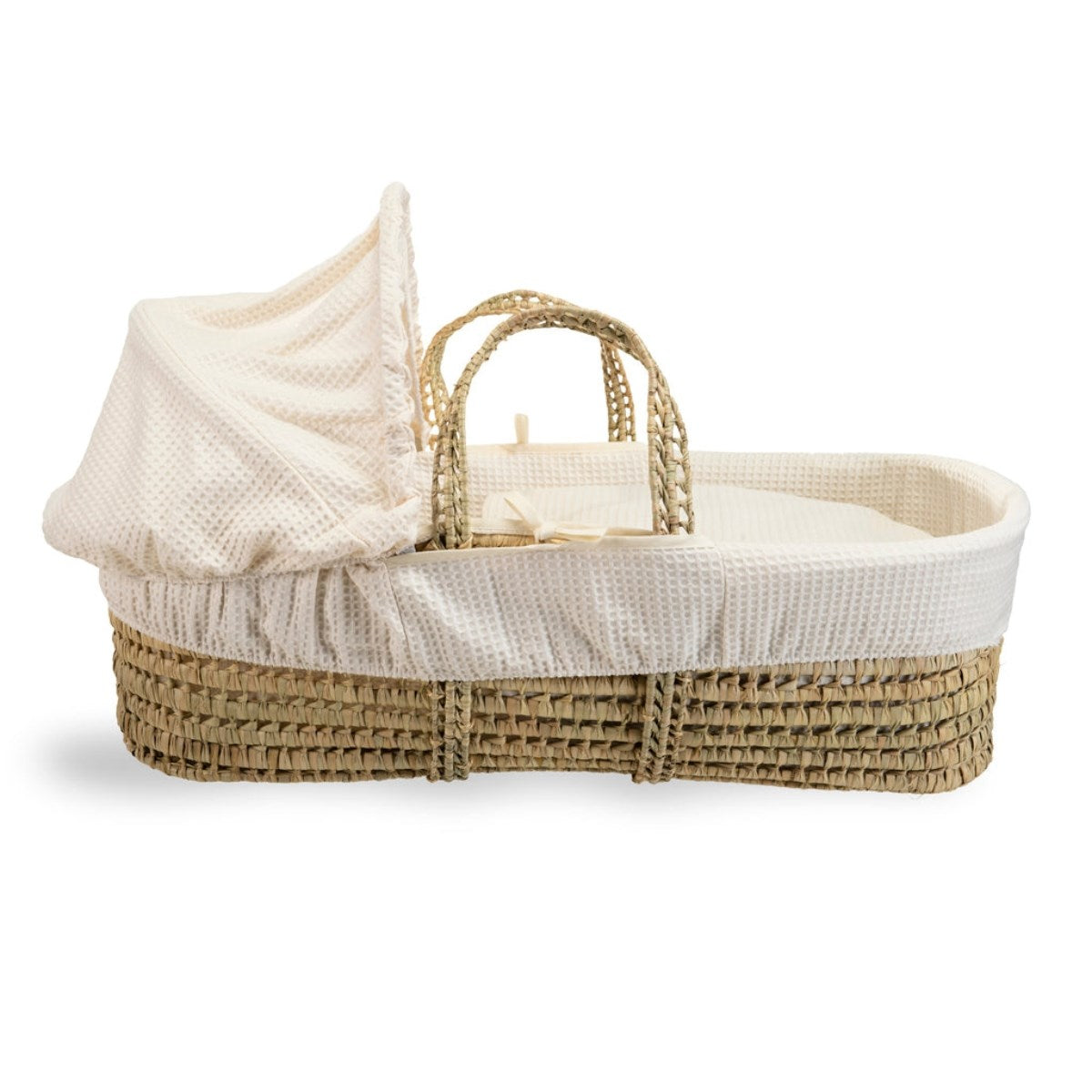 Clair De Lune Waffle Palm Moses Basket