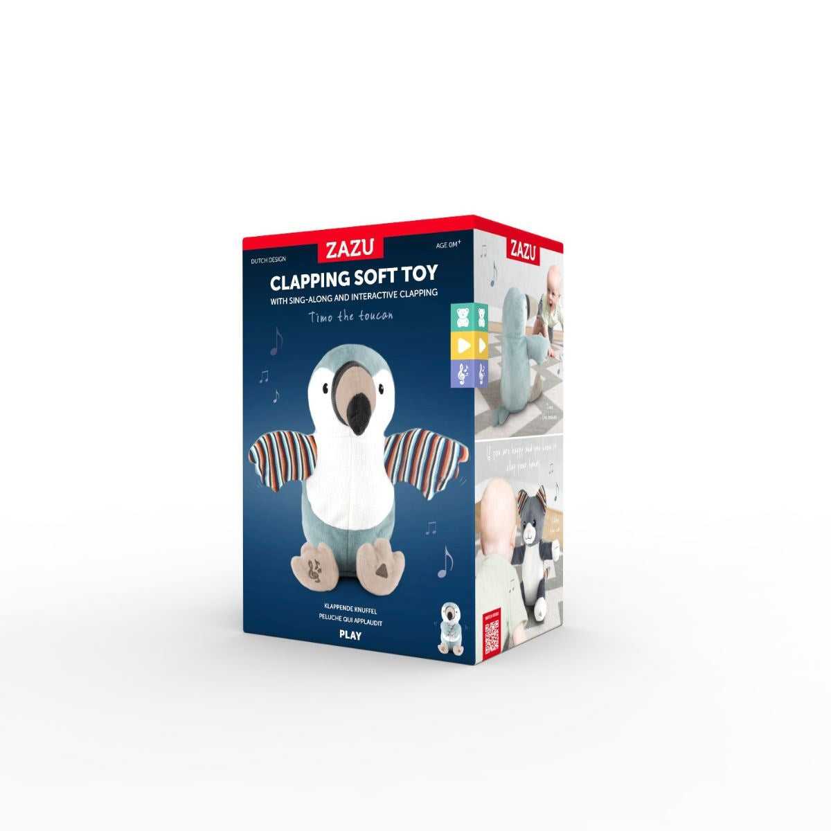 Zazu Timo the Toucan – Clapping Soft Toy with Sing-Along and Interactive Clapping