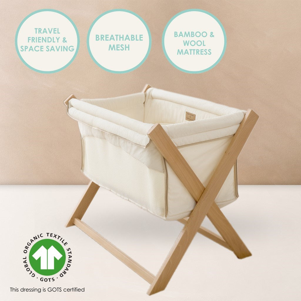 Clair De Lune Organic Folding Crib