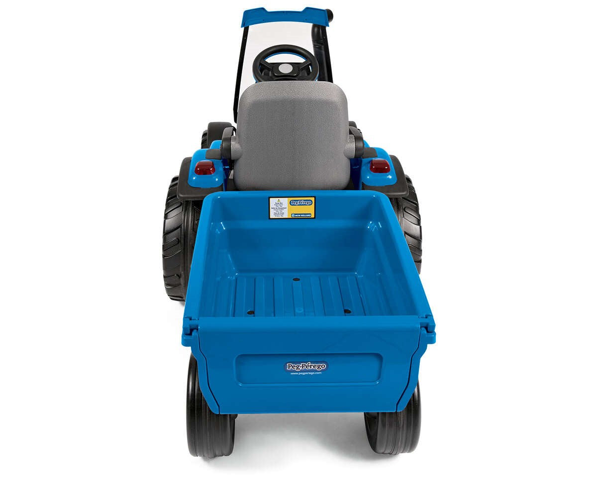 Peg Perego New Holland T8, 12V Electric Tractor with Trailer, 3+ years