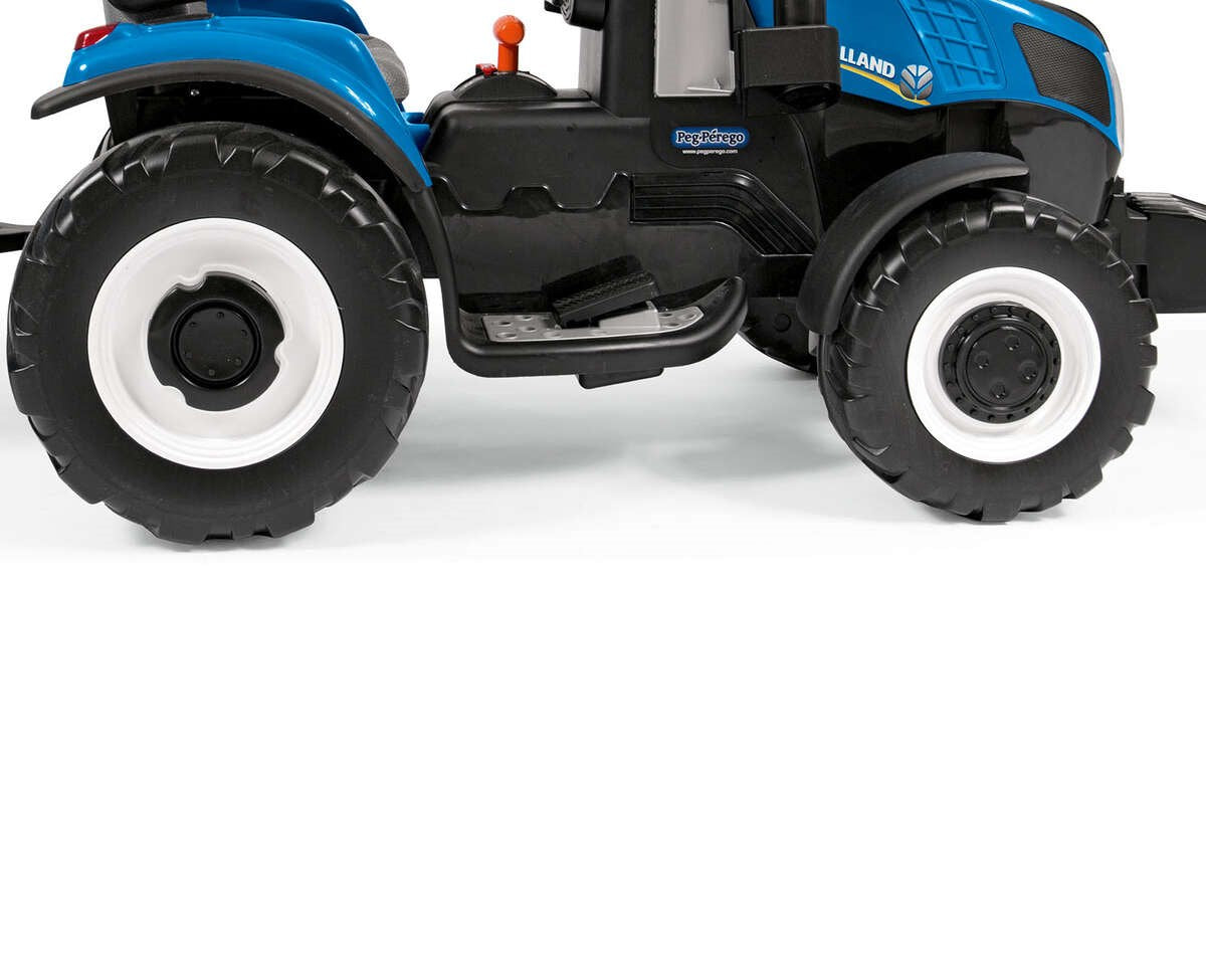 Peg Perego New Holland T8, 12V Electric Tractor with Trailer, 3+ years