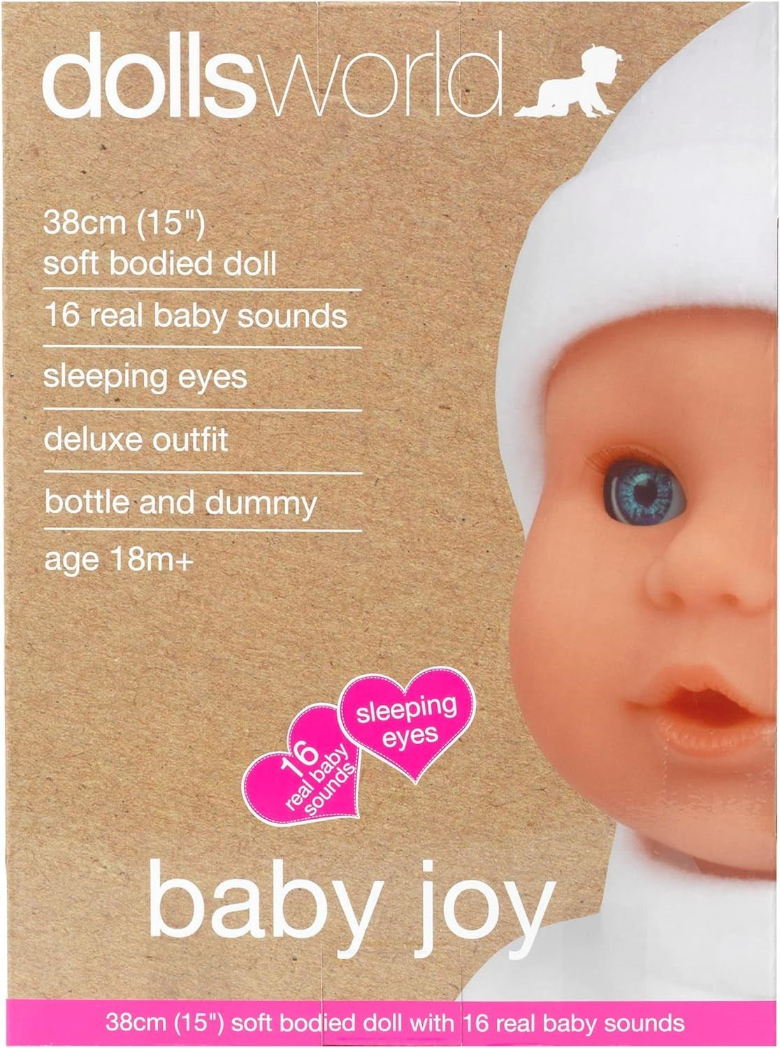 Halsall Toys Bella Rosa Dolls Pram with Baby Joy Doll Bundle, 3+ years