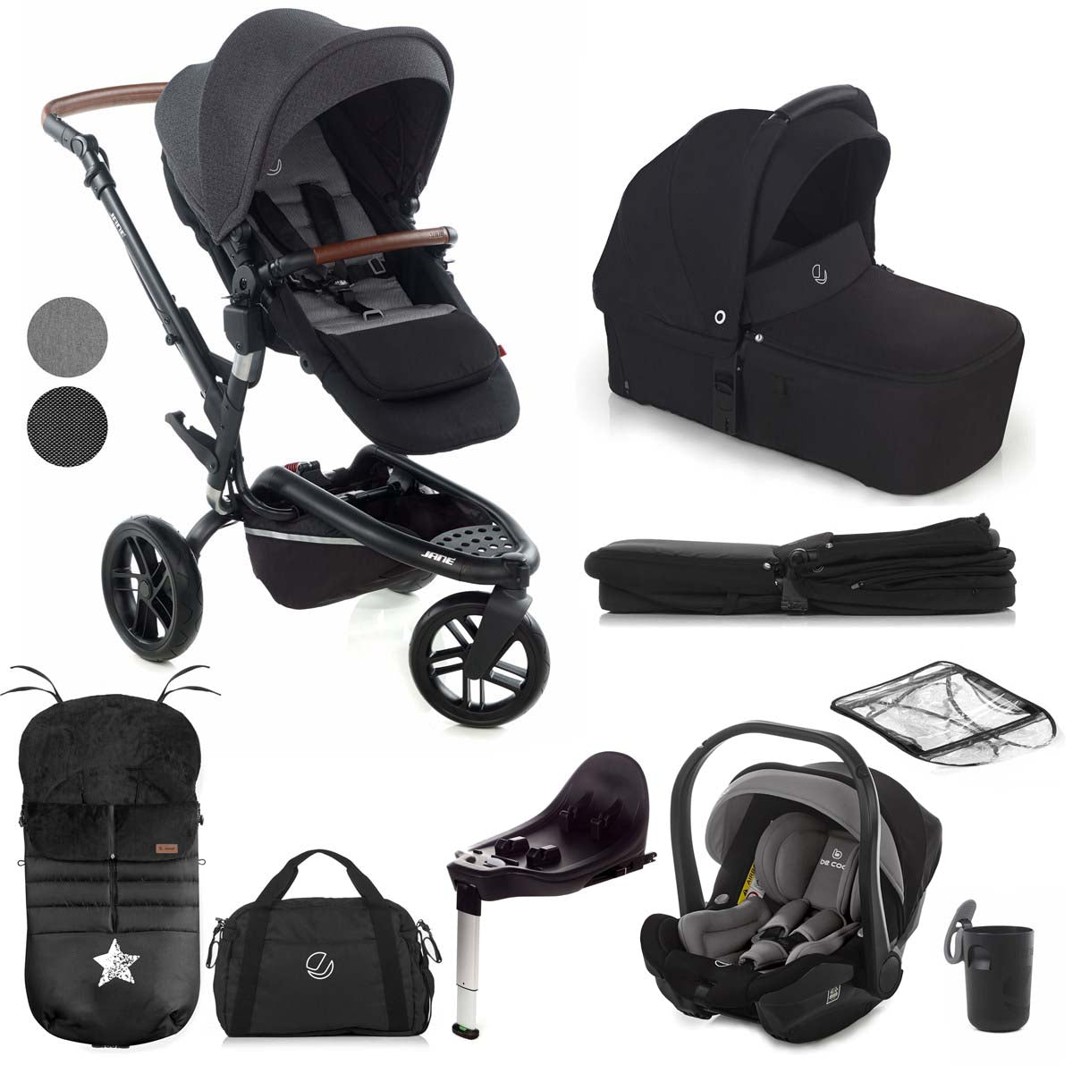 Jane Trider + Sweet + iSize Car Seat - 10 Piece Travel System Bundle