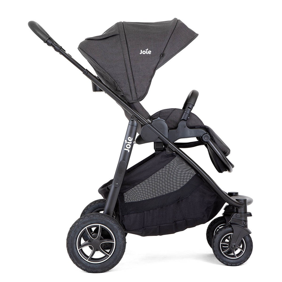 Joie Versatrax On The Go Travel System With Rotating Car Seat Bundle, Shale