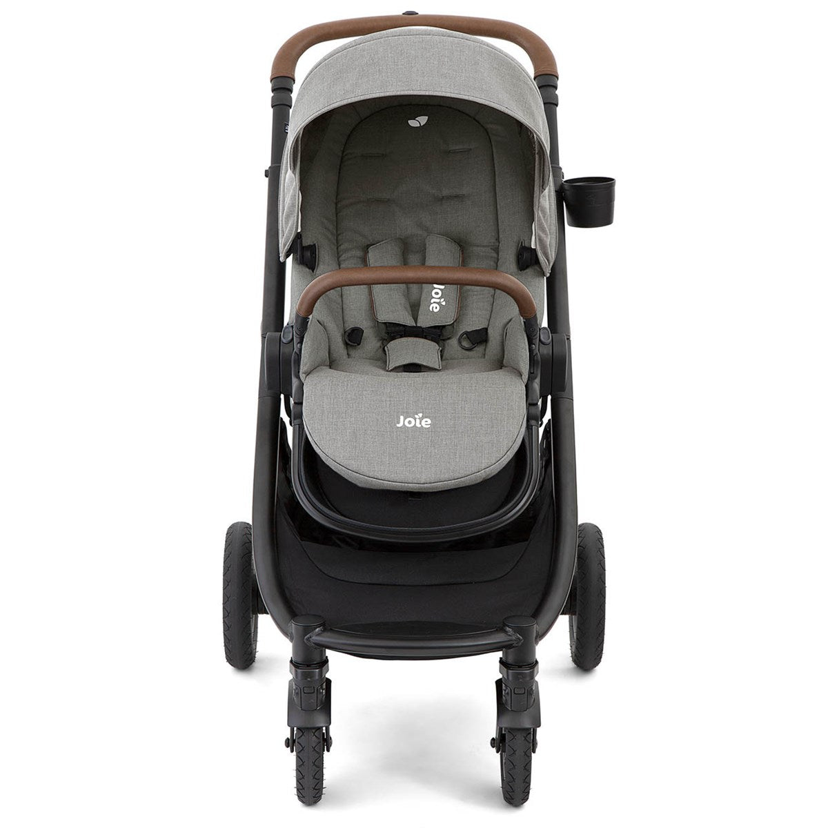 Joie Versatrax On The Go Travel System With Rotating Car Seat Bundle, Pebble
