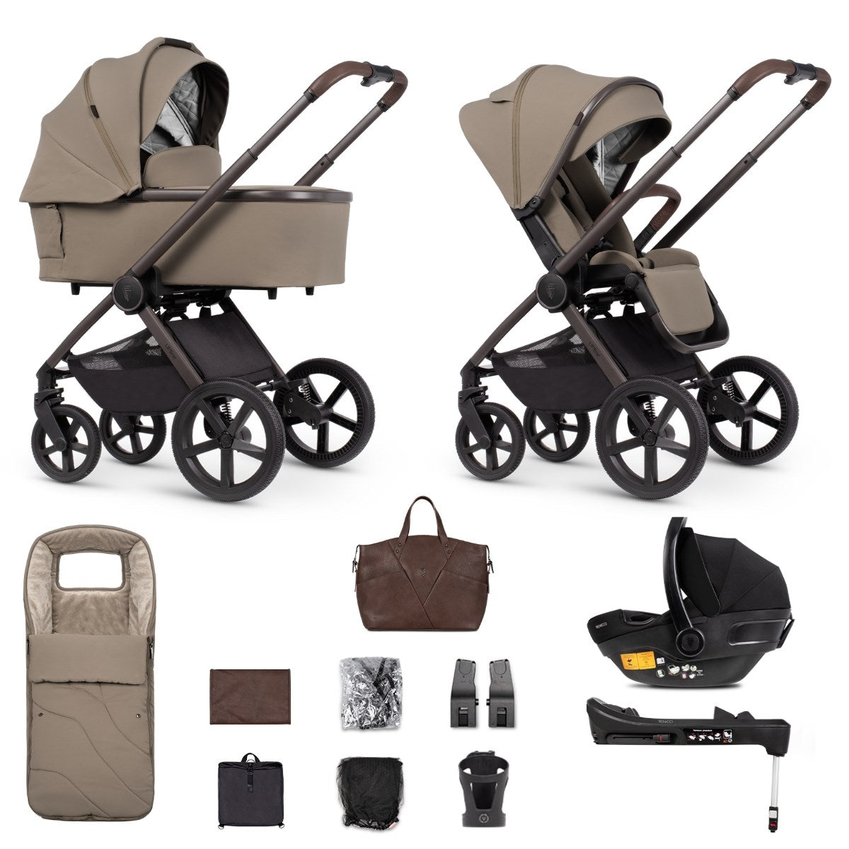 Venicci Upline SE 12 Piece Travel System + Base Bundle