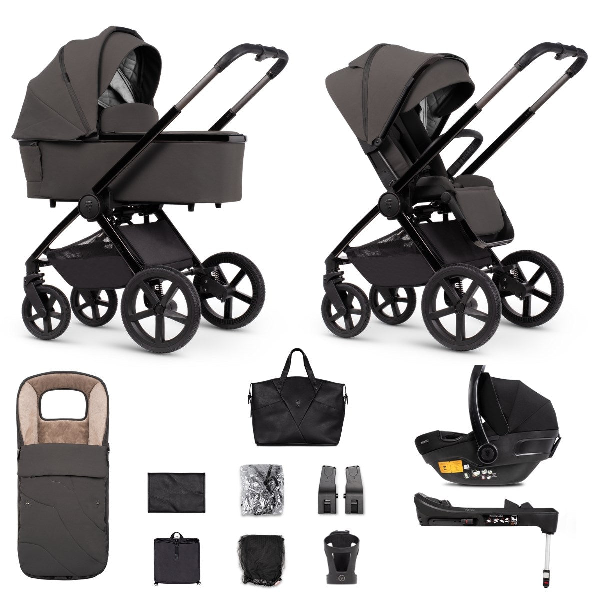 Venicci Upline SE 12 Piece Travel System + Base Bundle