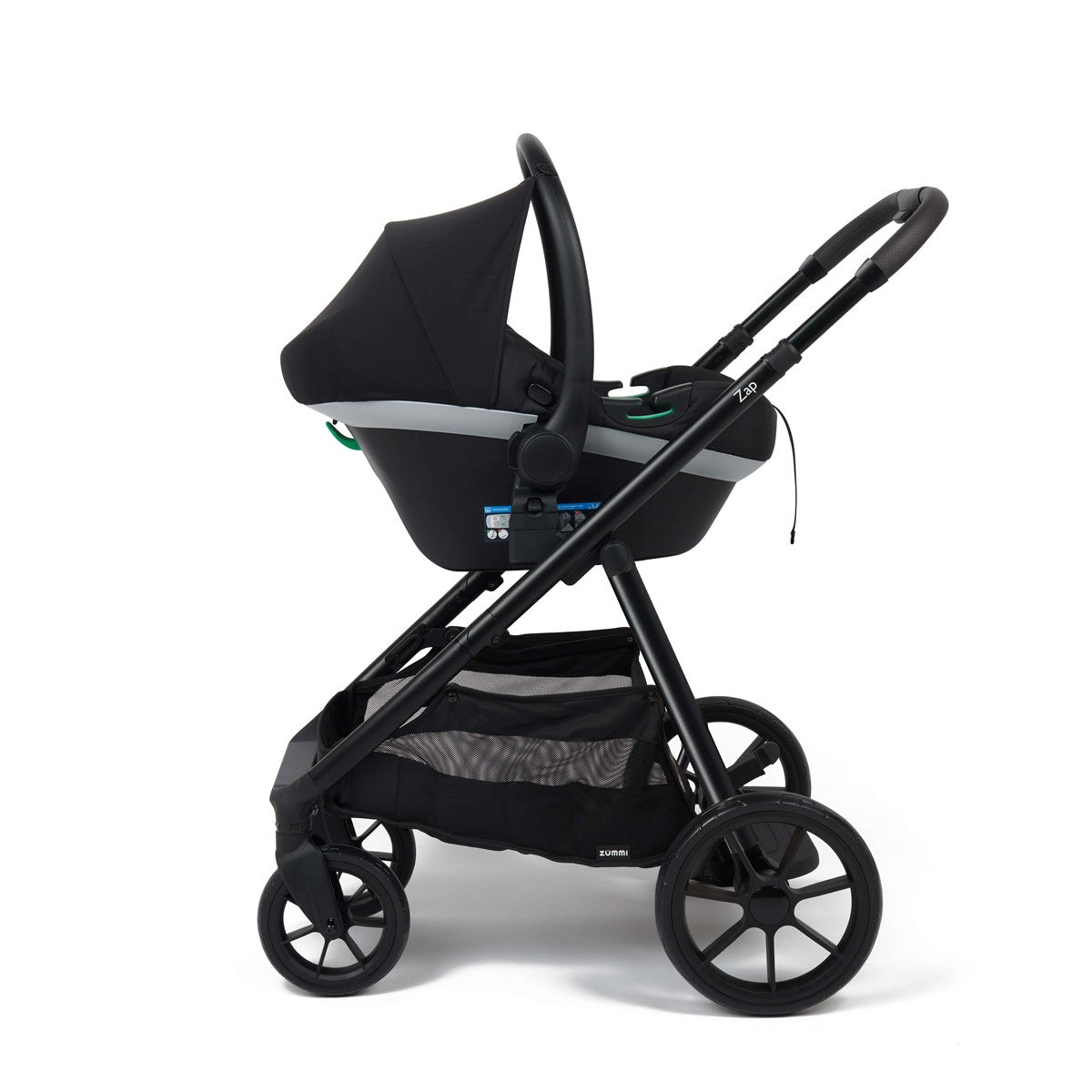 Zummi Zap Essential Travel System & Starter Nursery Bundle, Black