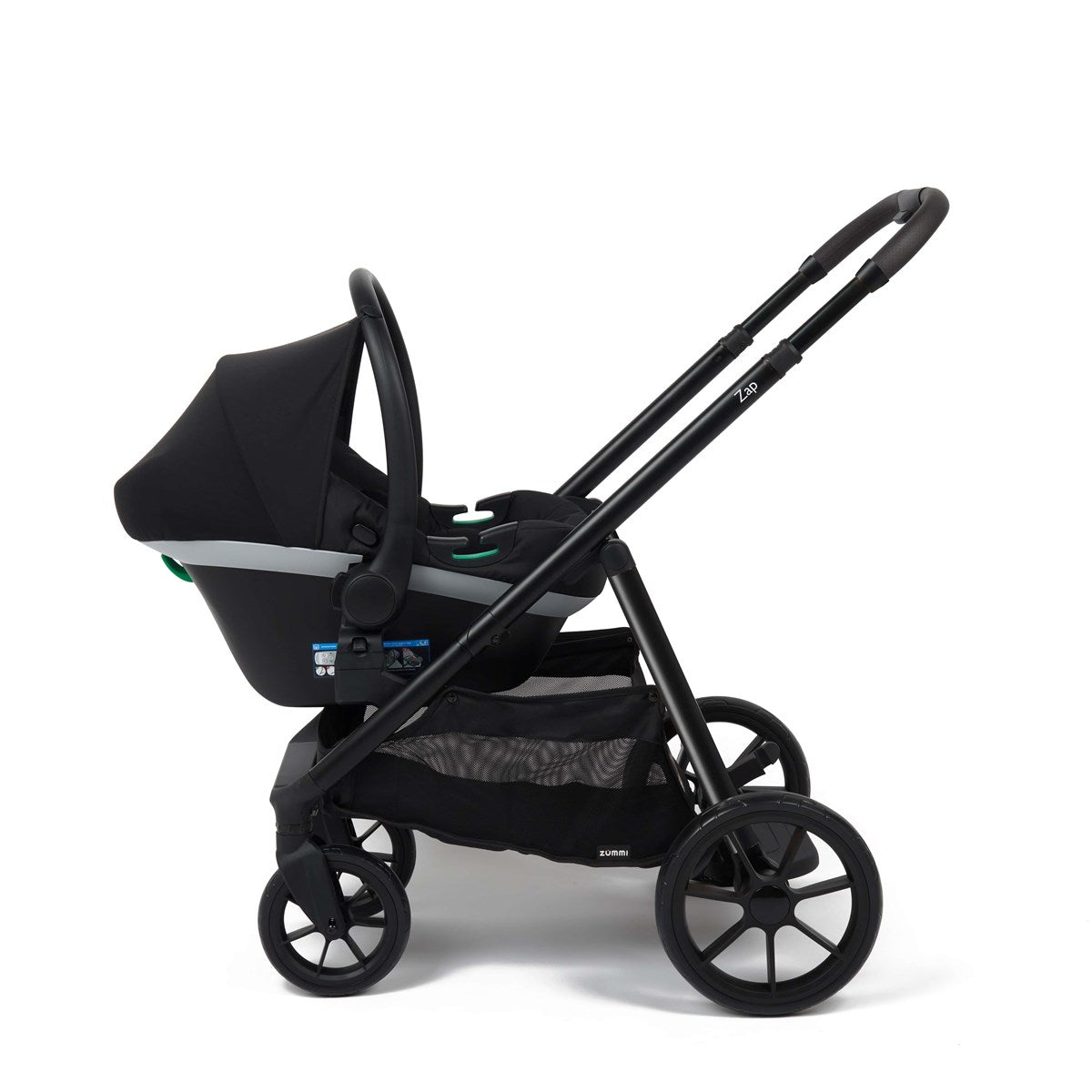 Zummi Zap Essential Travel System & Starter Nursery Bundle, Black