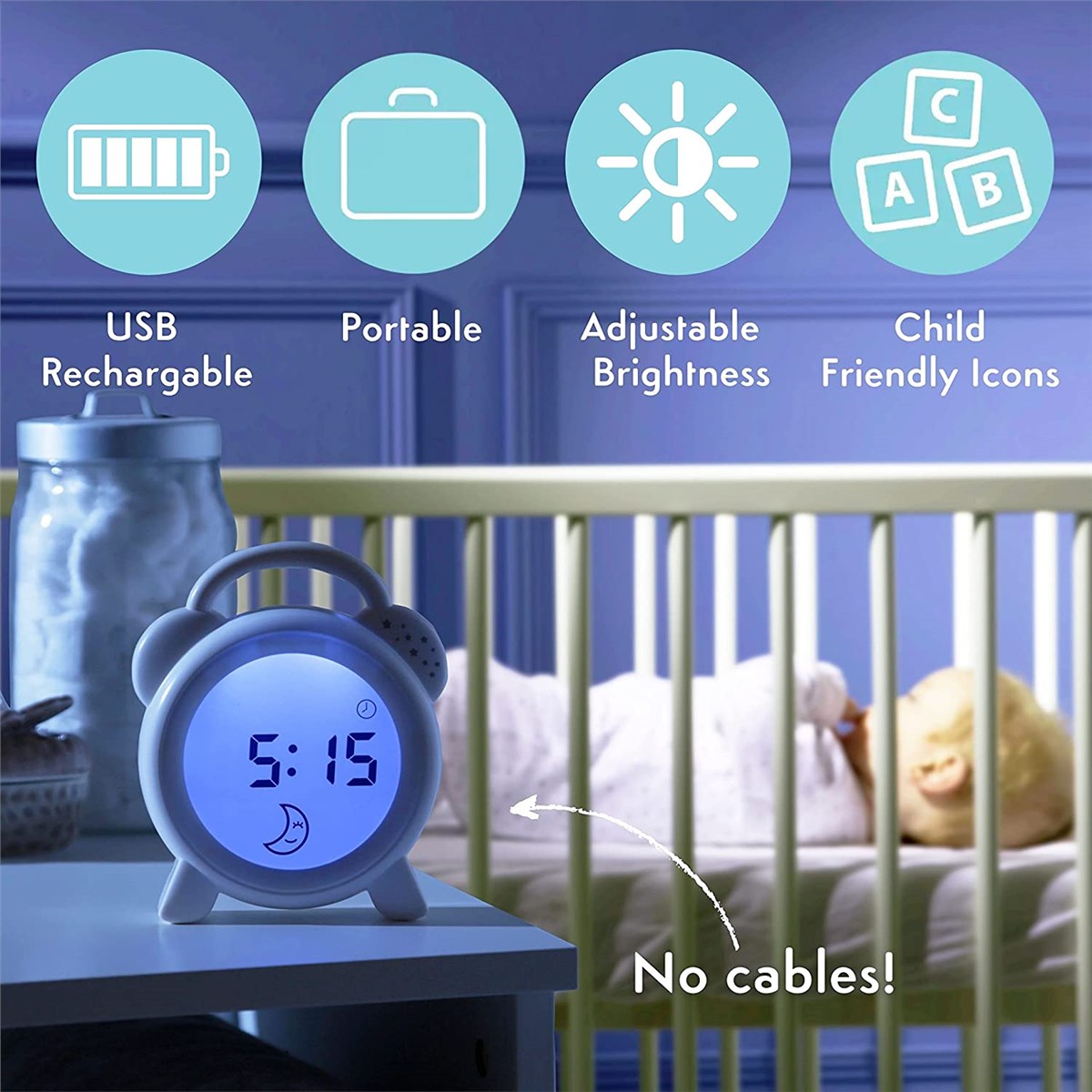 PurFlo Snoozee Sleep Trainer & Clock